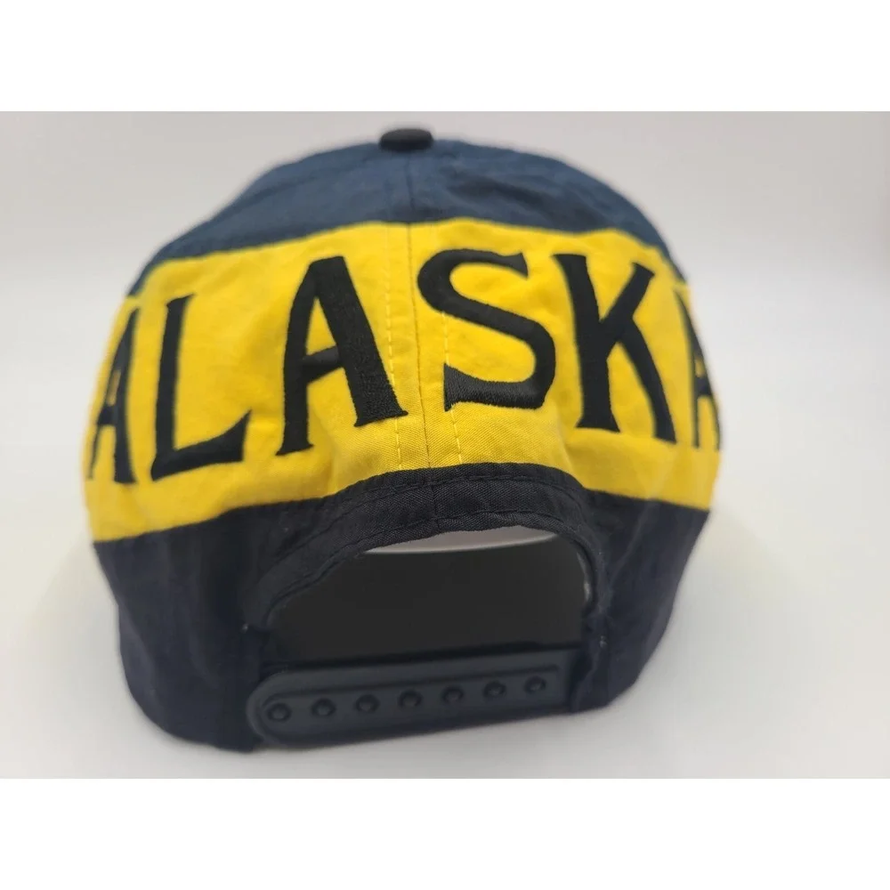Vintage Alaska Arctic Circle Nylon Snapback Hat Cap Men Women Blue‎ Black Yellow